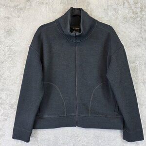 Banana Republic Black Ribbed Zip-Up Jacket